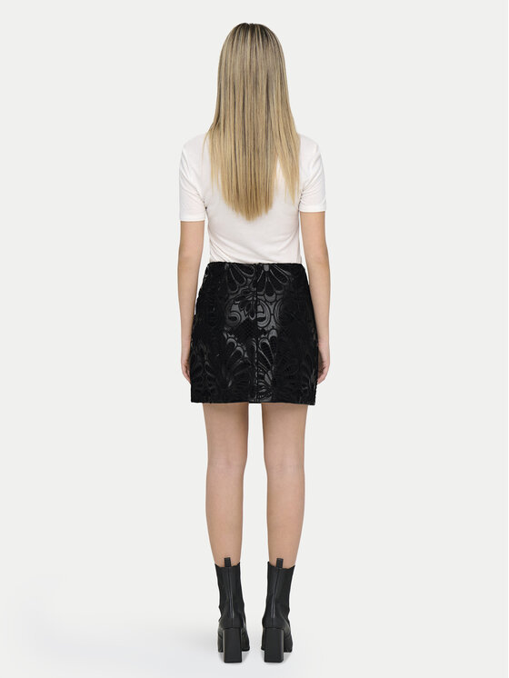 ONLY ONLY Fustă din imitație de piele Sima 15332330 Negru Slim Fit