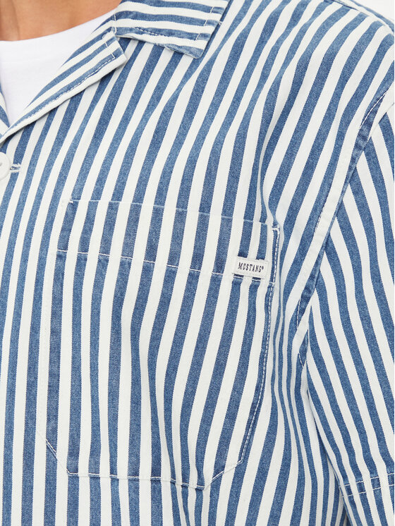 Mustang Mustang Srajca Holiday 1015343 Modra Relaxed Fit