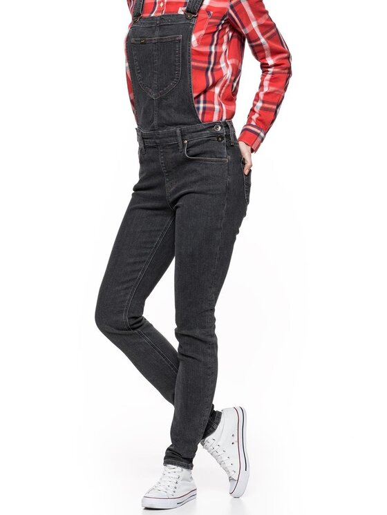 Lee Lee Salopette BIB Nero Skinny Fit