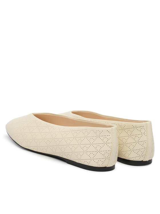 Calvin Klein Calvin Klein Baleríny Square Ballerina Aop Lth HW0HW02936 Béžová