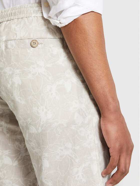 Bugatti Bugatti Pantaloncini di tessuto 1949 56416A Beige Slim Fit