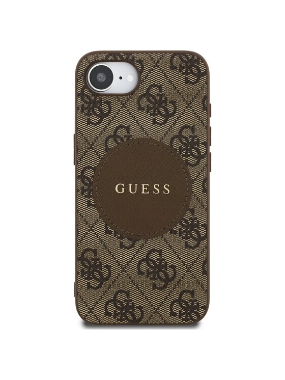 Guess Guess Etui na telefon iPhone 16e Brązowy