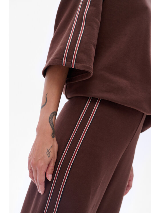 blue shadow blue shadow Spodnie damskie Cossa Brązowy Regular Fit