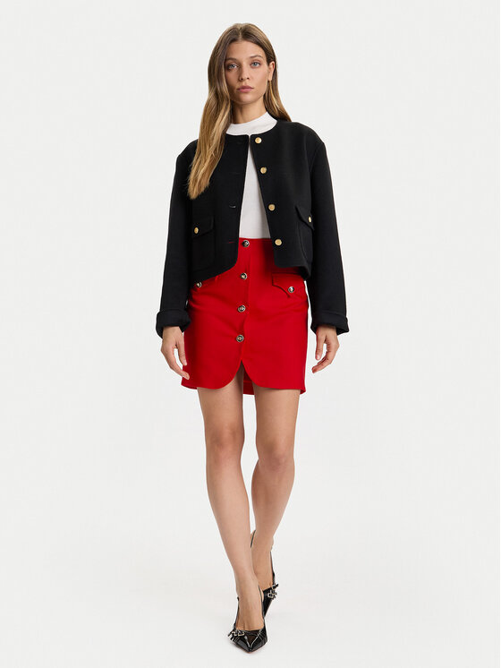 Morgan Morgan Mini sijonas 252-JADOR.F Raudona Slim Fit