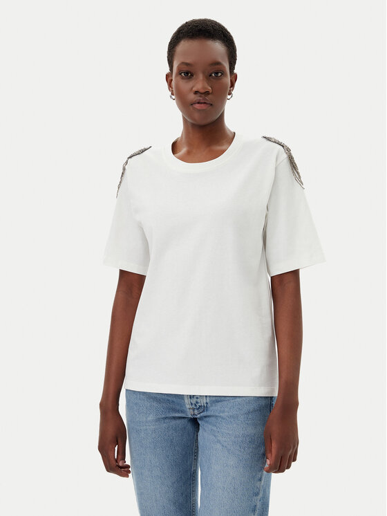 ViCOLO ViCOLO T-Shirt RD0015 Bílá Regular Fit