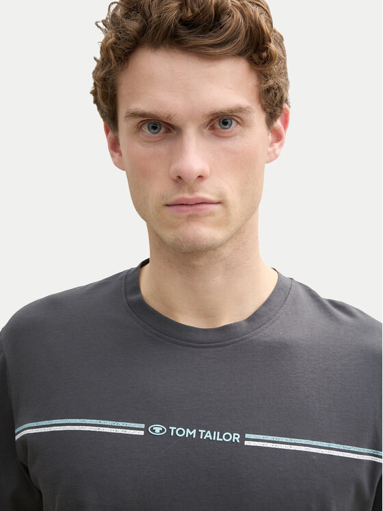 Tom Tailor Tom Tailor T-krekls 1037803 Pelēks Regular Fit