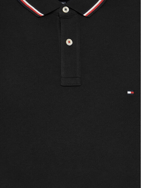 Tommy Hilfiger Tommy Hilfiger Polo MW0MW13080 Czarny Slim Fit