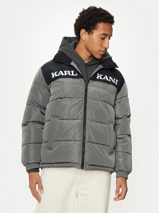 Karl Kani Karl Kani Зимно яке Retro Essential 60760013 Сив Regular Fit