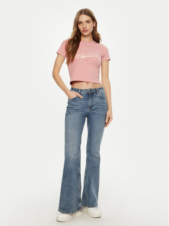 Guess Jeans Guess Jeans T-Shirt W5RI59 J1314 Różowy Regular Fit
