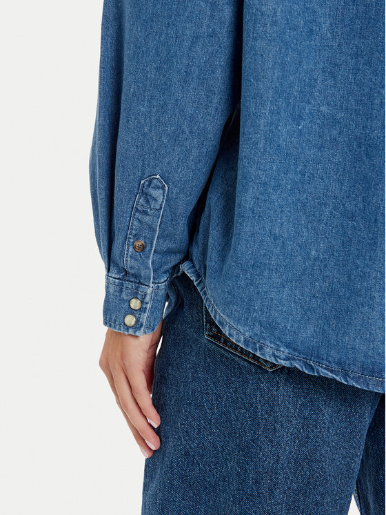 Pepe Jeans Pepe Jeans džínsová košeľa Charlie PL304962 Modrá Loose Fit