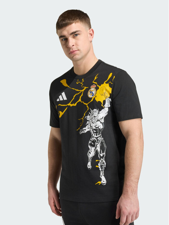adidas adidas Koszulka techniczna Real Madrid Avengers Czarny Regular Fit