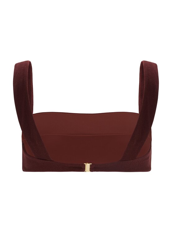 La Mania La Mania Top VALENTINA Bordowy Classic Fit