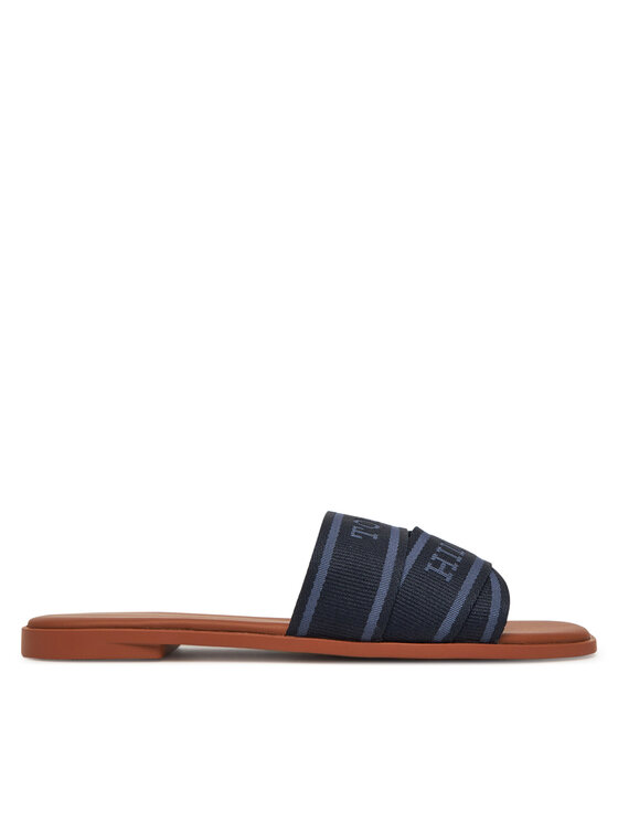 Tommy Hilfiger Šľapky Webbing Mule FW0FW08421 Tmavomodrá