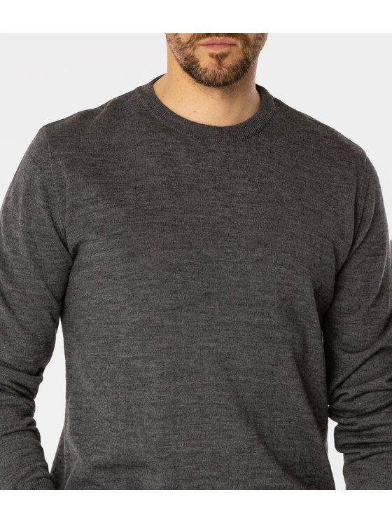 Lee Cooper Lee Cooper Sweter LOKI Szary Regular Fit
