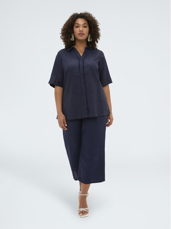 Fiorella Rubino Fiorella Rubino Koszula 5059T001465N034 Niebieski Boxy Fit