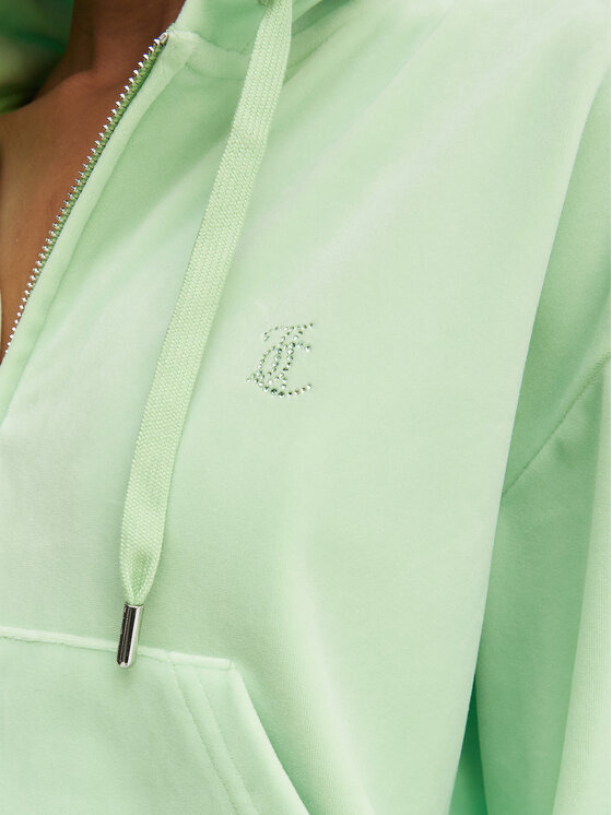 Juicy Couture Juicy Couture Суитшърт Iccle JCWAS126304 Зелен Oversize