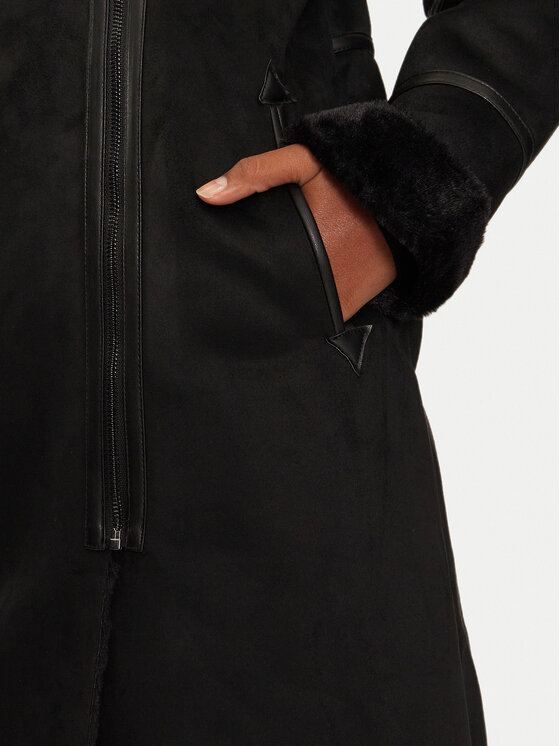 Morgan Morgan Fellmantel 242-GLANA Schwarz Regular Fit