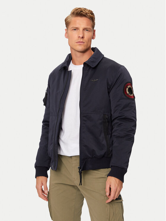 Aeronautica Militare Bomber Jakna 242AB2190CT3376 Mornarsko Modra Regular Fit