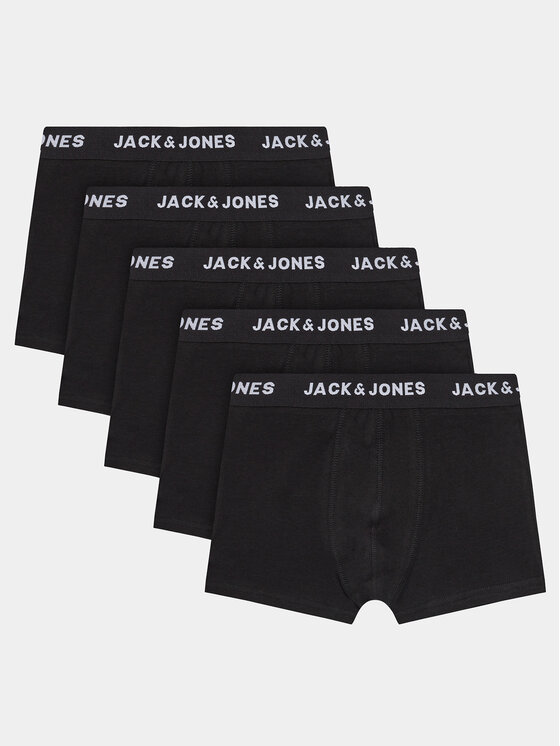 Jack&Jones Junior Súprava 5 kusov boxeriek Chuey 12210878 Čierna