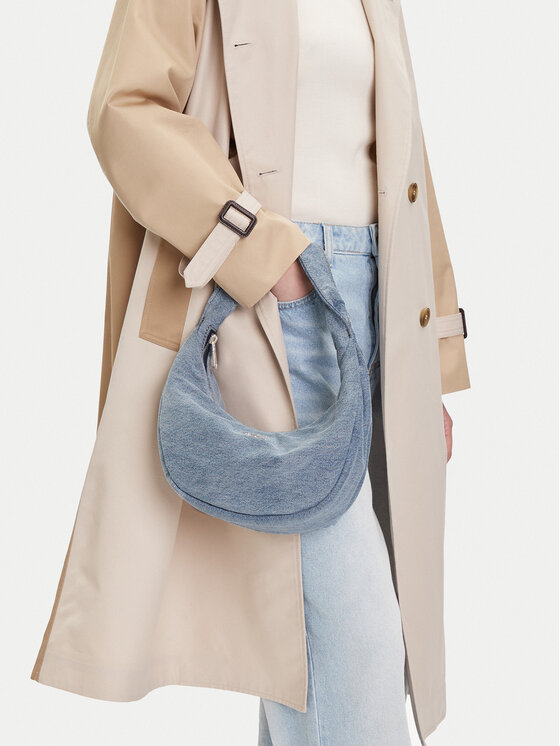 Calvin Klein Calvin Klein Τσάντα Denim Soft Crescent Sm LV04F3207G Μπλε
