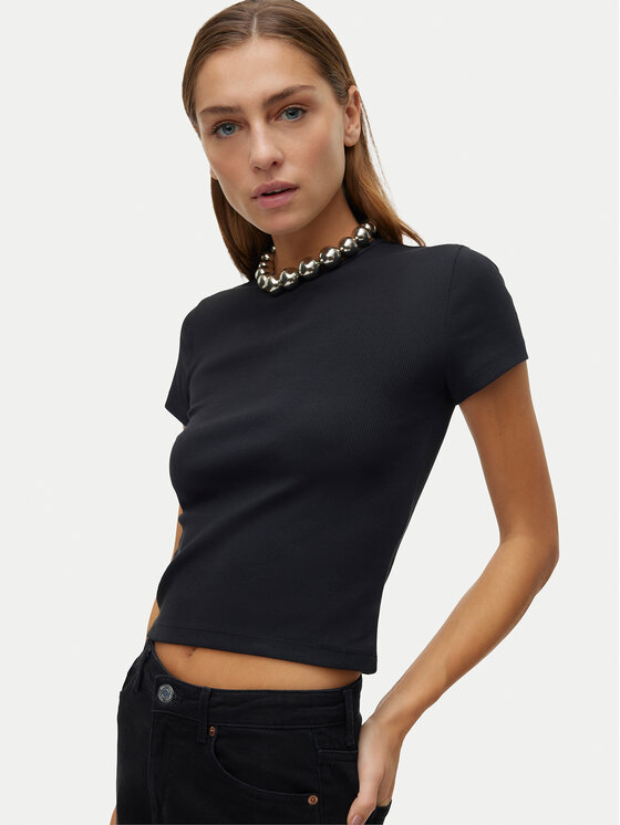Vero Moda Vero Moda T-Shirt Chloe 10306894 Czarny Tight Fit