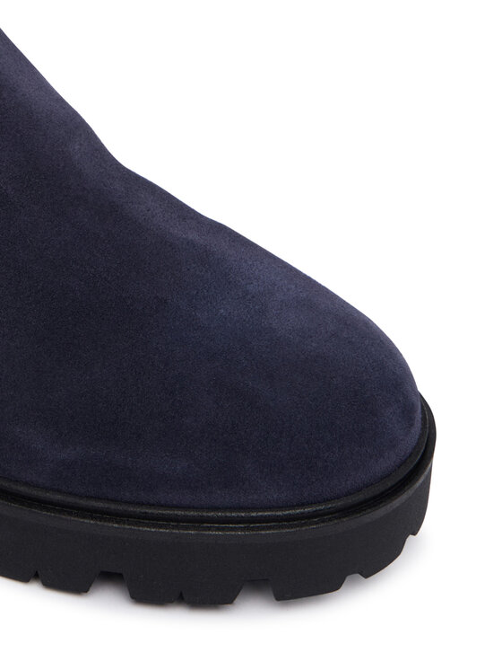 Tommy Hilfiger Tommy Hilfiger Štibletai Th Monogram Suede Chelsea Boot FW0FW09563 Tamsiai mėlyna
