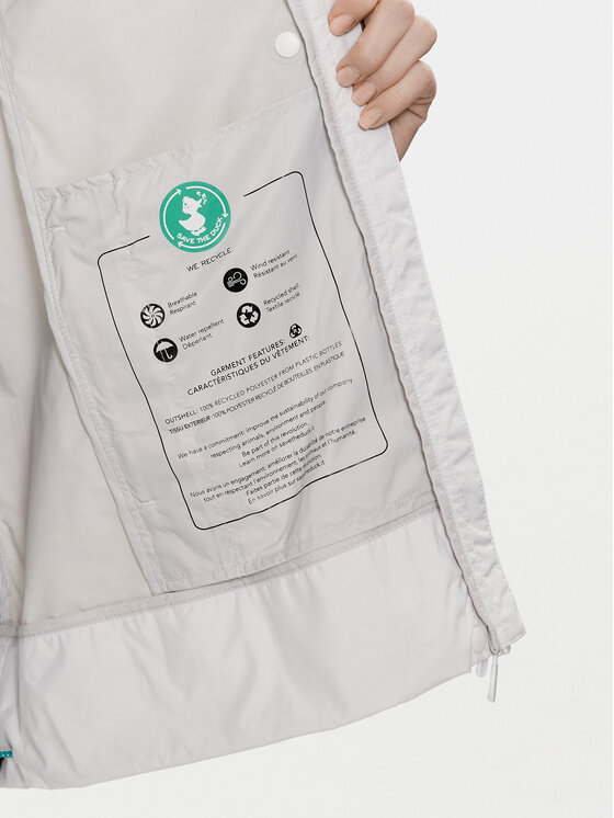 Save The Duck Save The Duck Яке за дъжд Suki D31604W-WIND18 Бял Regular Fit