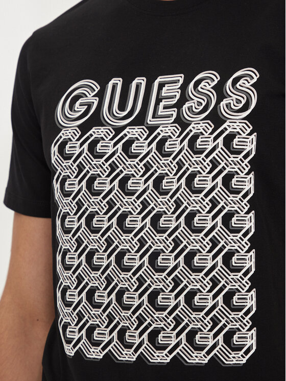 Guess Guess T-shirt M4YI29 J1314 Nero Slim Fit