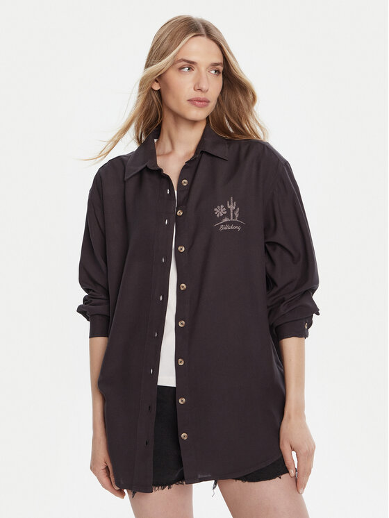 Billabong Billabong Πουκάμισο Beach Side EBJWT00118 Γκρι Relaxed Fit