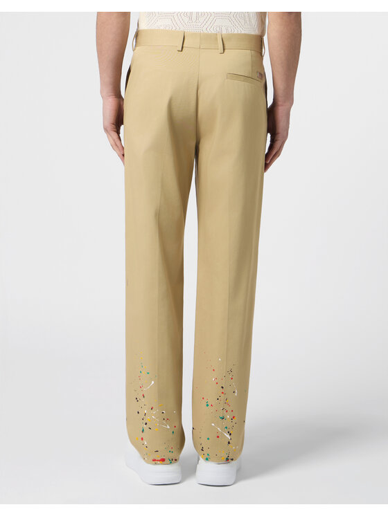 PHILIPP PLEIN PHILIPP PLEIN Spodnie materiałowe 30655 Beżowy Regular Fit