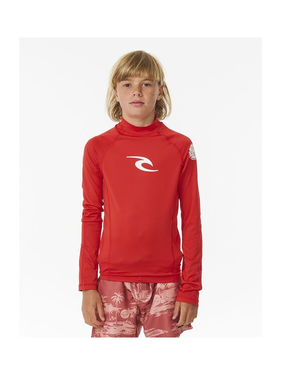 Rip Curl Rip Curl Koszulka do pływania Brand Wave Upf L/S-Boy Czerwony