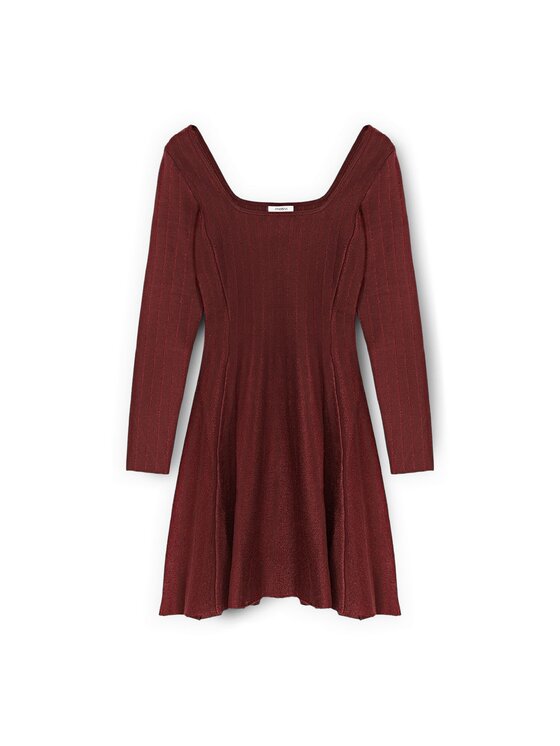 Motivi Motivi Abito da cocktail 7603W001511N036 Bordeaux Flare Fit