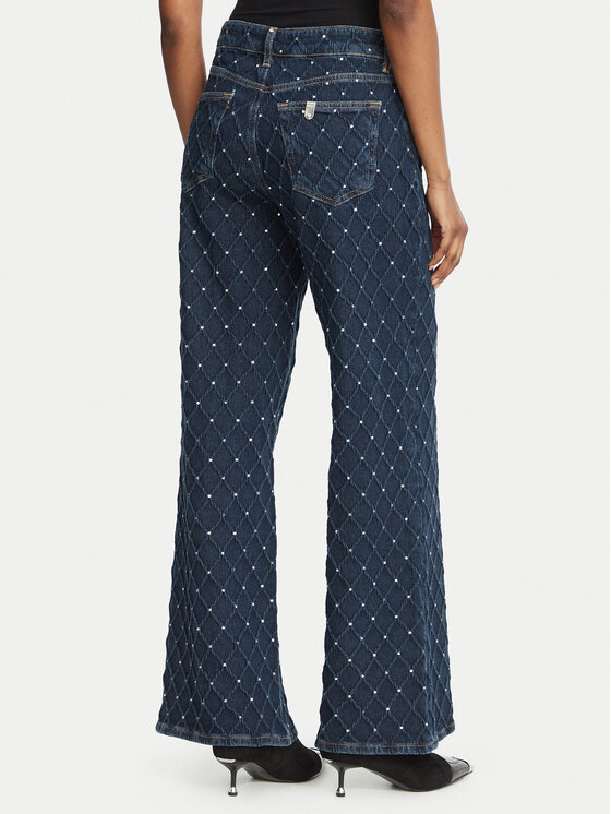 Liu Jo Liu Jo Jeans hlače UF6173 D0374 Mornarsko modra Straight Fit