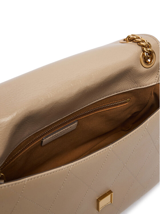 Tory Burch Tory Burch Rankinė Charlie Quilted Shoulder Bag 185828 Kreminė