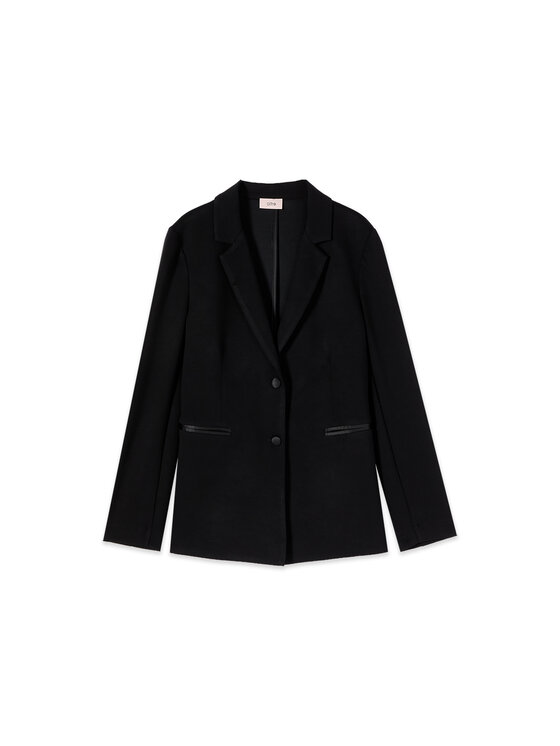 Oltre Oltre Marynarka R802J000356N033 Czarny Slim Fit