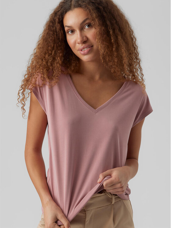 Vero Moda Vero Moda T-Shirt Filli 10247666 Růžová Regular Fit