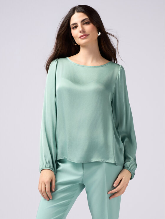 Oltre Oltre Blusa 2464R003023N025 Turchese Regular Fit