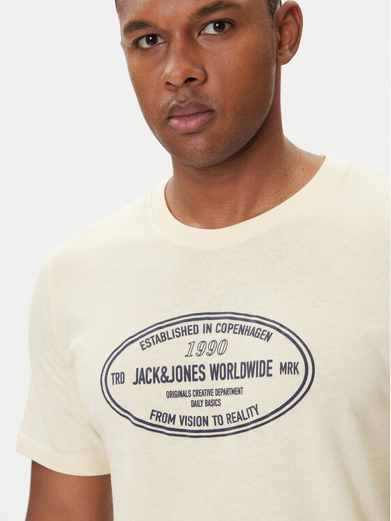 Jack&Jones Jack&Jones T-krekls York 12283800 Écru Relaxed Fit