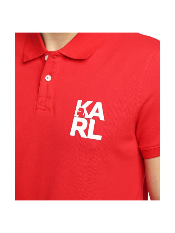 KARL LAGERFELD KARL LAGERFELD T-shirt kl22mpl01-rosso Rosso Regular Fit