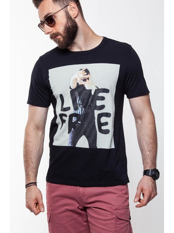 Lee Lee T-shirt PHOTO TEE Nero Regular Fit