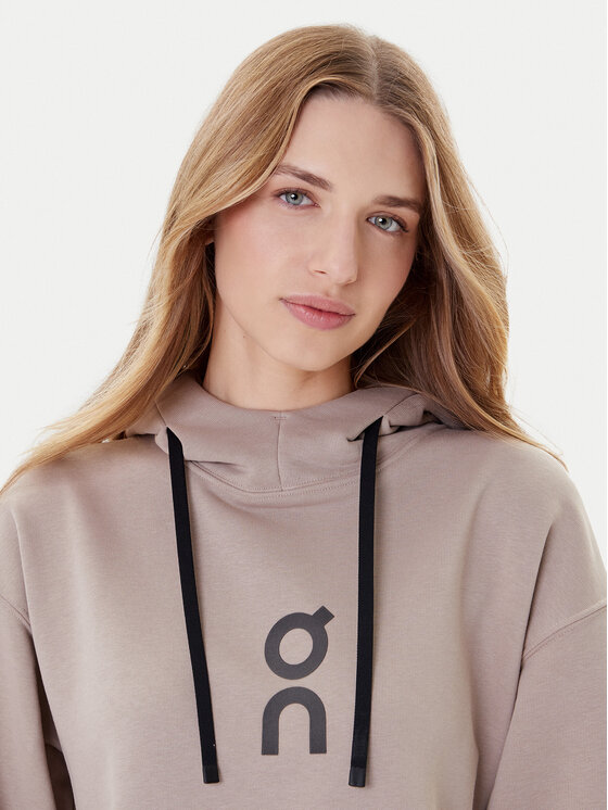 On On Majica dugih rukava Club Hoodie 1WE1004 Bež Relaxed Fit