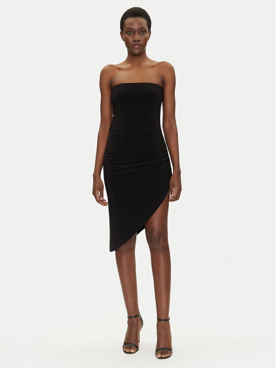 NORMA KAMALI NORMA KAMALI Koktejlové šaty KK4223PL949001 Černá Slim Fit