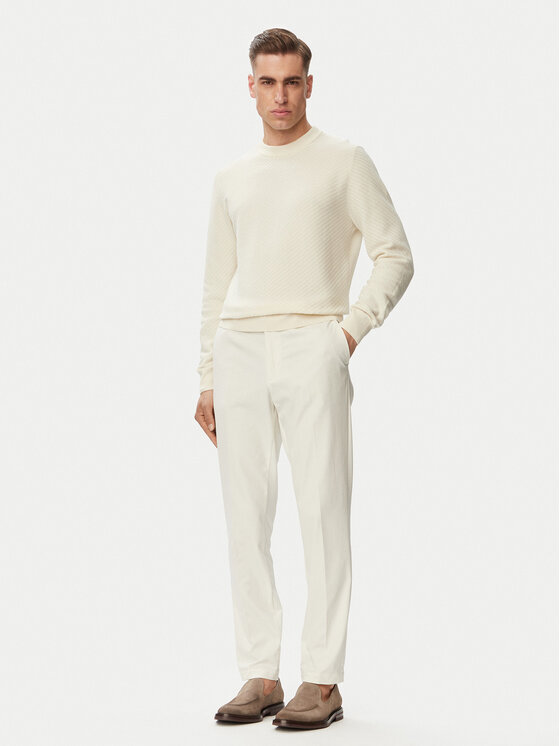 BOSS BOSS Pantaloni chino Kaiton1 50543945 Crema Regular Fit