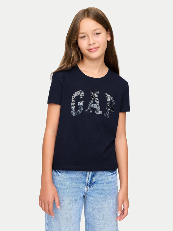 Gap T-krekls 628663 Tumši zils Regular Fit