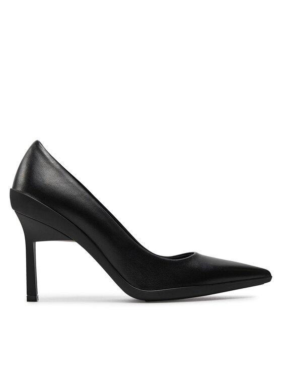 Pantofi cu toc subțire Calvin Klein Heel Pump 90 Leather HW0HW02033 Negru