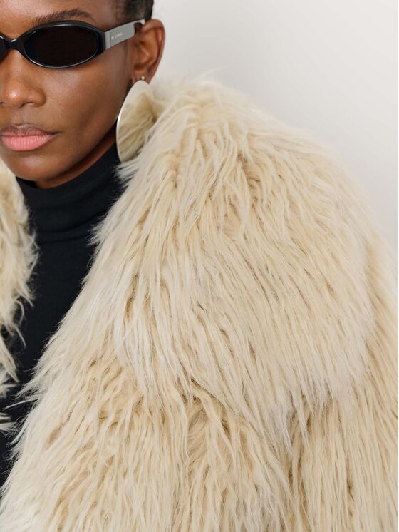 La Mania La Mania Cappotto CRYSTAL Beige Classic Fit