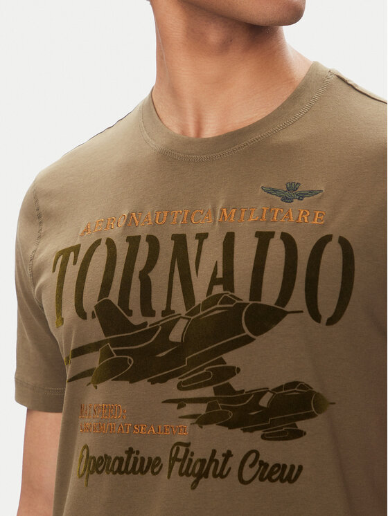 Aeronautica Militare Aeronautica Militare T-shirt 251TS2405J641 Kaki Regular Fit