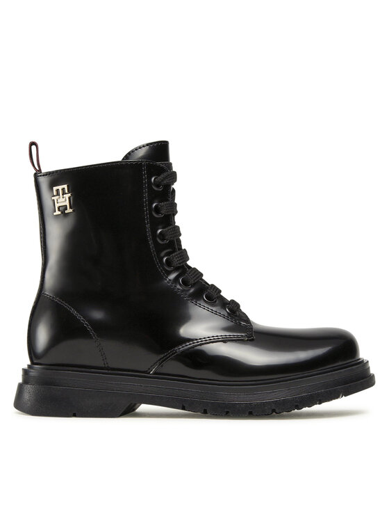 Tommy Hilfiger Tommy Hilfiger Kozaki Lace-Up Bootie T4A5-32411-1453 M Czarny