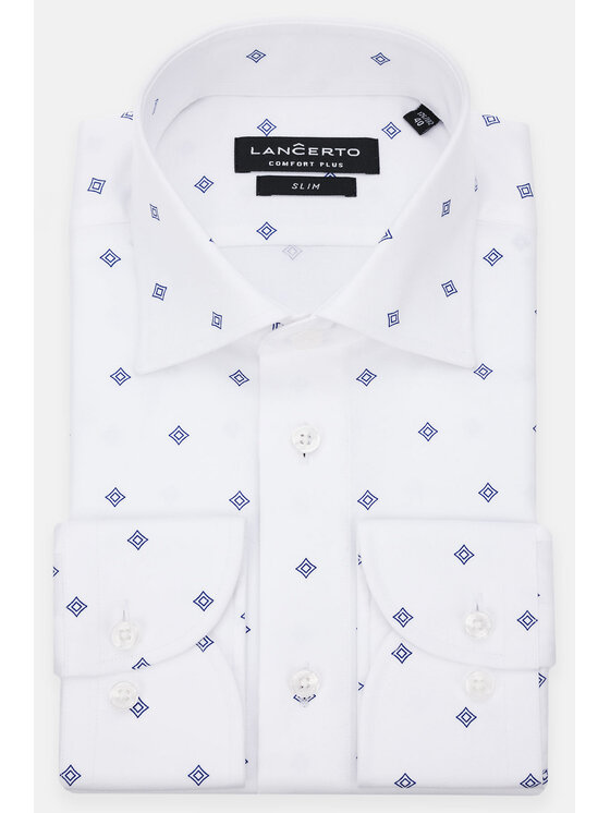 Lancerto Lancerto Koszula Violet KO073123000014 Biały Slim Fit