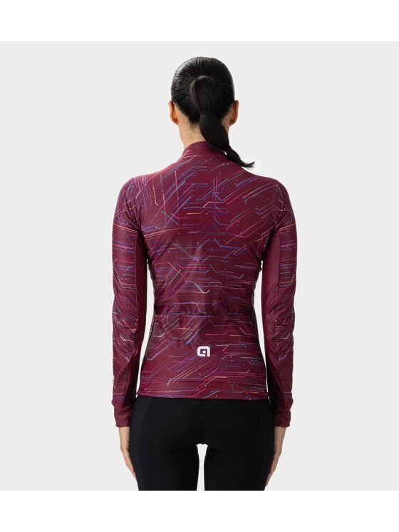 Alé Cycling Alé Cycling Bluza PR-E Byte Bordowy Regular Fit